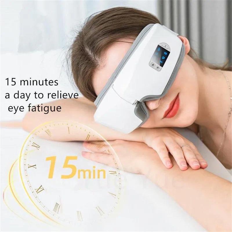 Masseur Oculaire Électrique 4D – Airbag, Vibration & Chaleur Bluetooth USB - SHOP VELUMIA