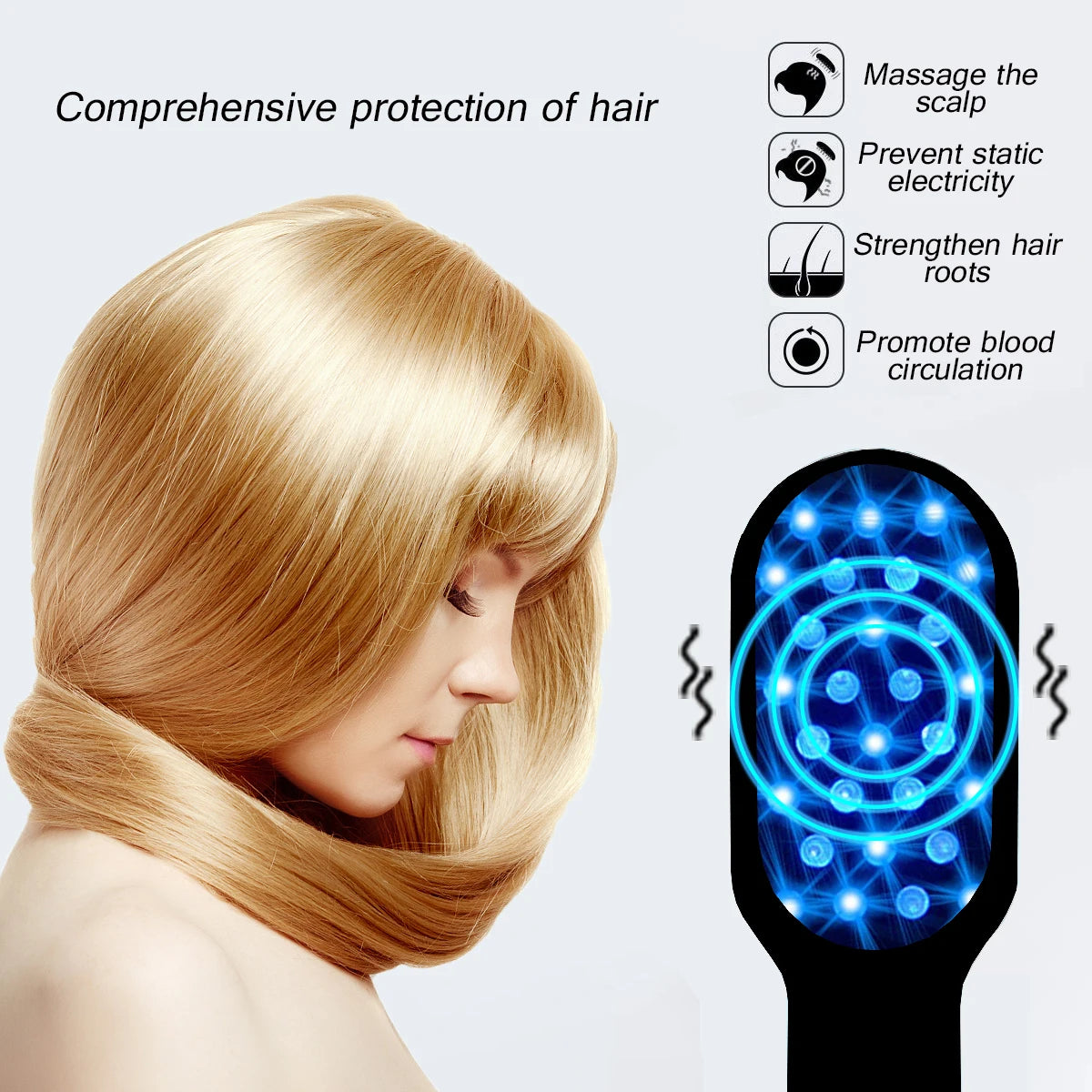 Peigne Masseur Laser Croissance Cheveux - SHOP VELUMIA