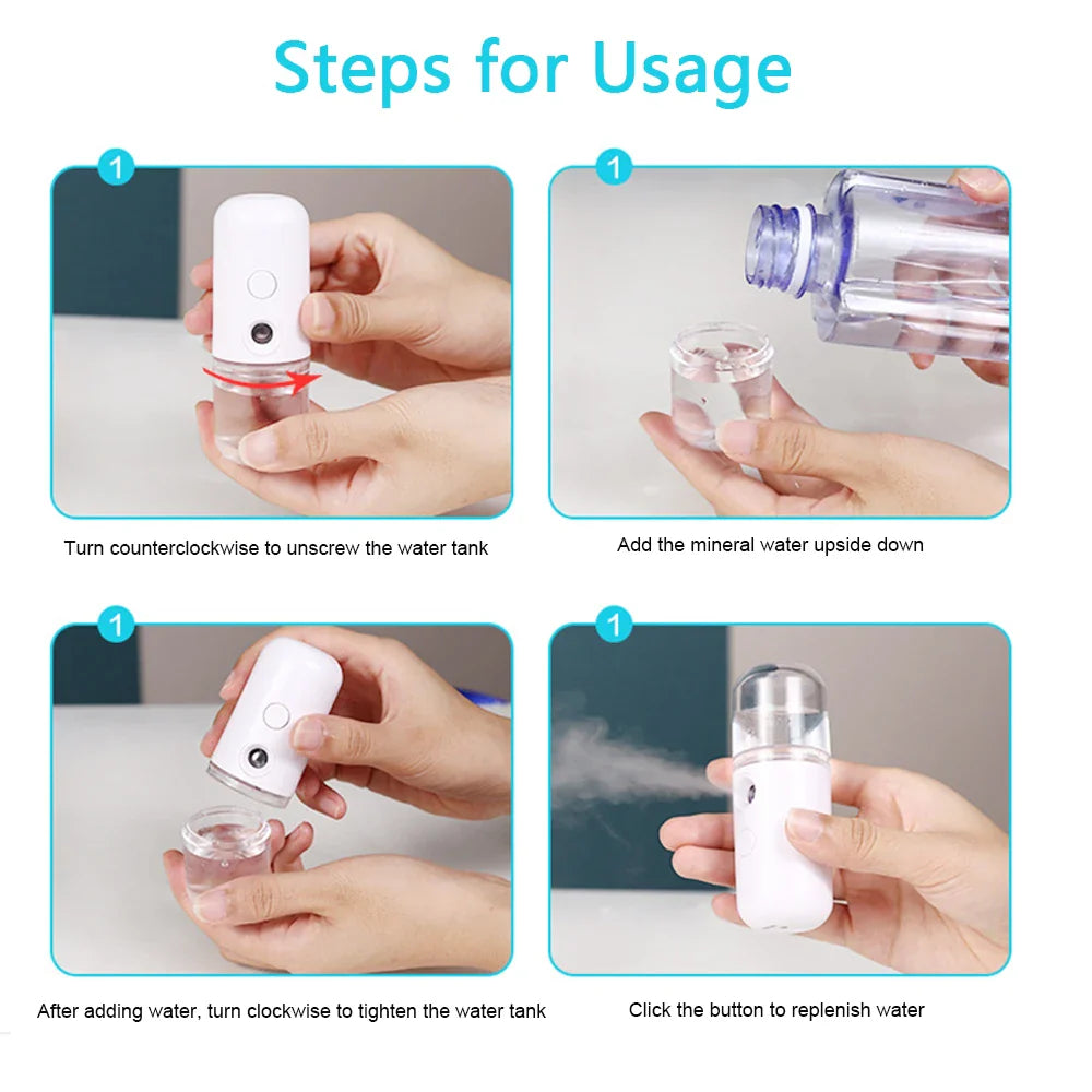 Brumisateur Facial USB Rechargeable - SHOP VELUMIA