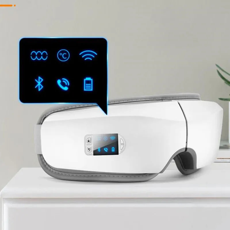 Masseur Oculaire Électrique 4D – Airbag, Vibration & Chaleur Bluetooth USB - SHOP VELUMIA