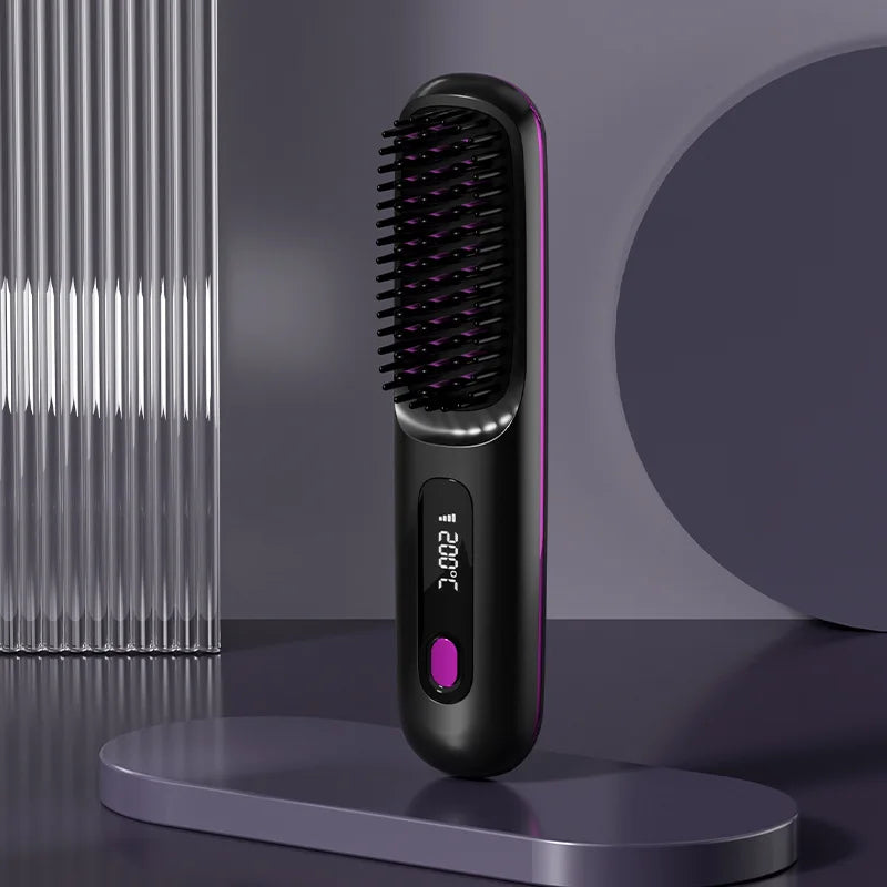 Brosse Lissante Sans Fil à Ions Négatifs - SHOP VELUMIA
