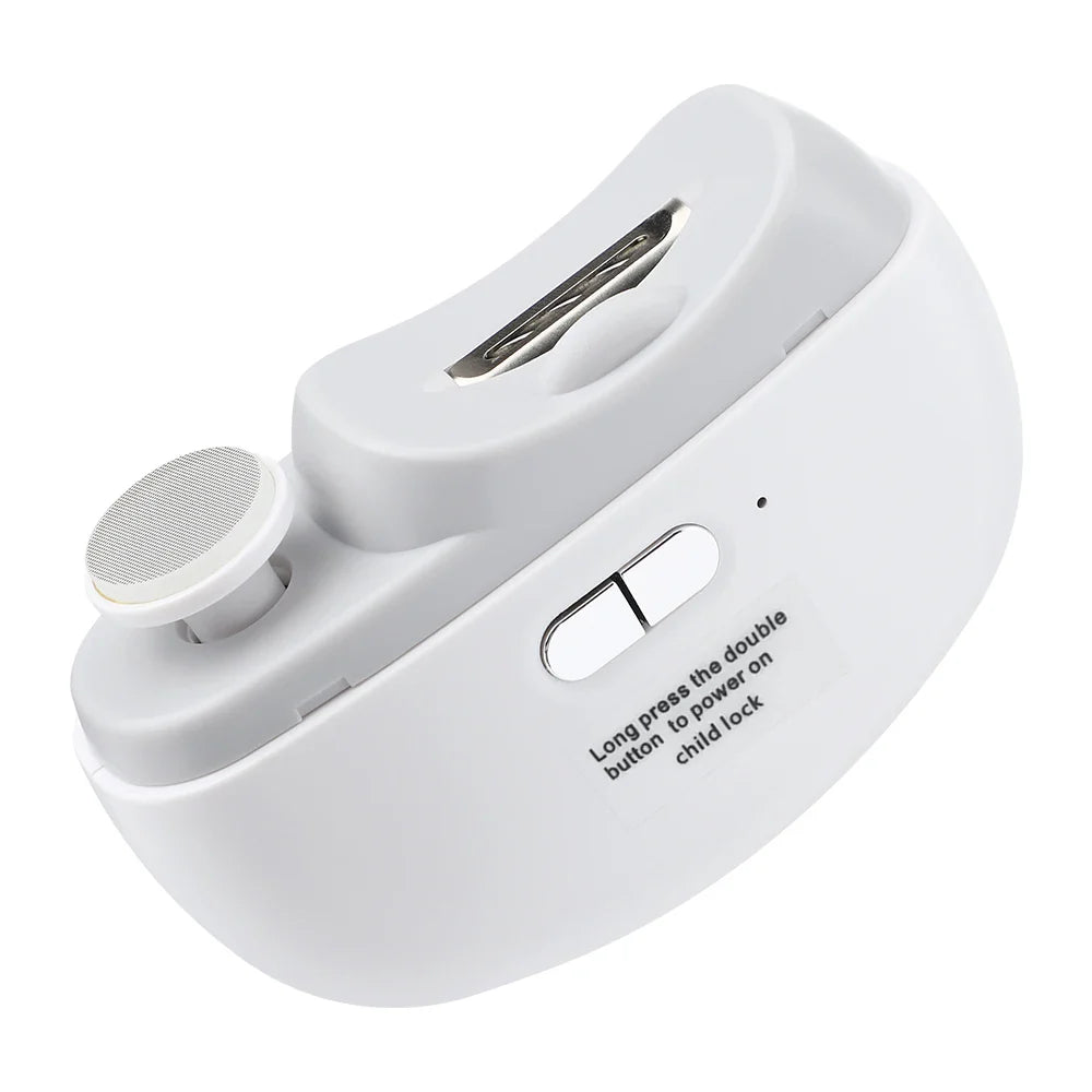 Coupe-Ongles Électrique 2-en-1 Rechargeable - Lime et Meuleuse LED 2 Vitesses Bébé Adulte - SHOP VELUMIA