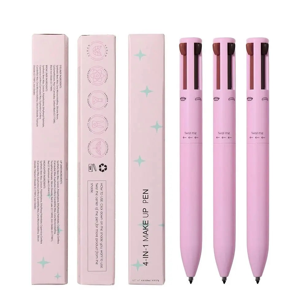 Crayon Maquillage 4-en-1 Multifonction - Eyeliner Sourcils Contour Lèvres Waterproof - SHOP VELUMIA