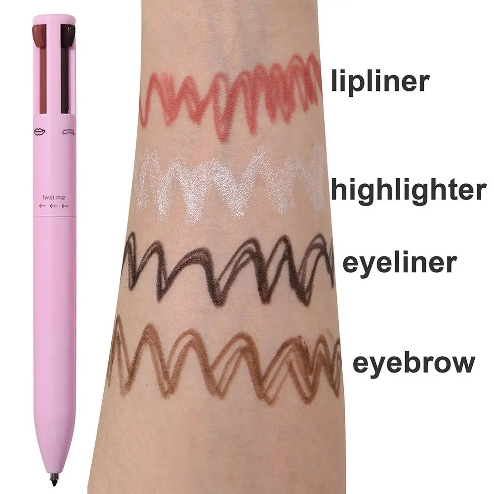Crayon Maquillage 4-en-1 Multifonction - Eyeliner Sourcils Contour Lèvres Waterproof - SHOP VELUMIA