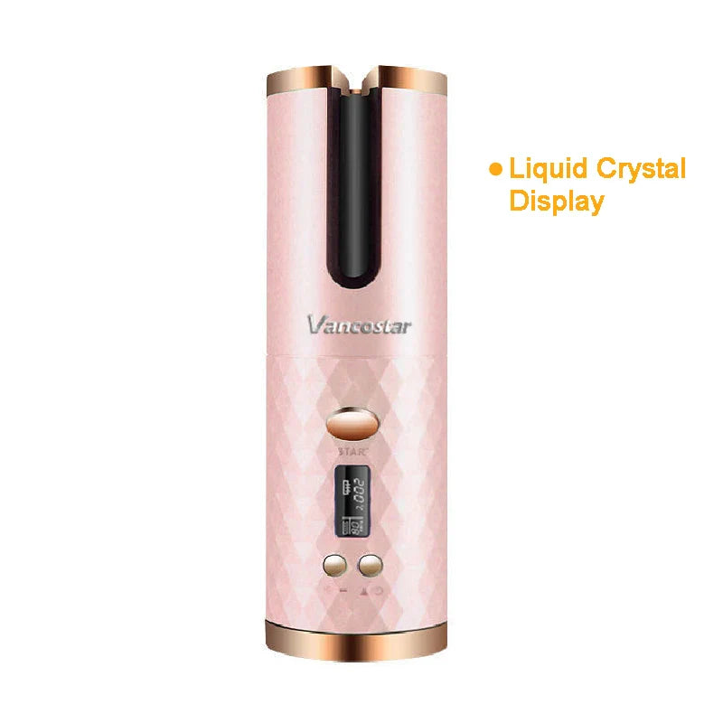 Boucleur à Cheveux Sans Fil Électrique - 6 Températures & 6 Minuteries LED - SHOP VELUMIA