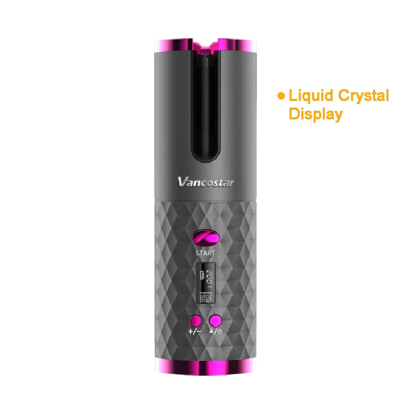 Boucleur à Cheveux Sans Fil Électrique - 6 Températures & 6 Minuteries LED - SHOP VELUMIA
