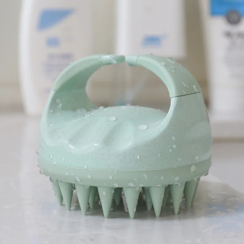 Brosse Massage Douche Silicone Écologique - Paille de Blé Cuir Chevelu Corps Exfoliant - SHOP VELUMIA