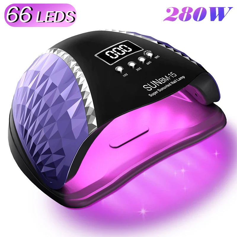 Lampe UV LED 300W pour Ongles - Séchoir Professionnel 72 LEDs avec Minuteur Intelligent - SHOP VELUMIA