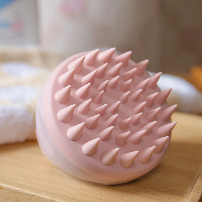 Brosse Massage Douche Silicone Écologique - Paille de Blé Cuir Chevelu Corps Exfoliant - SHOP VELUMIA