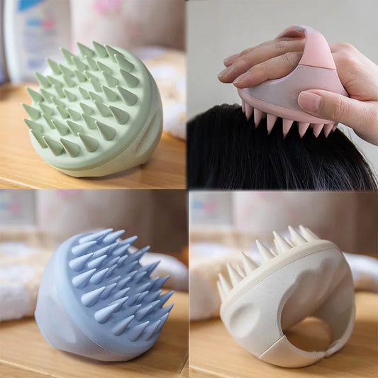 Brosse Massage Douche Silicone Écologique - Paille de Blé Cuir Chevelu Corps Exfoliant - SHOP VELUMIA