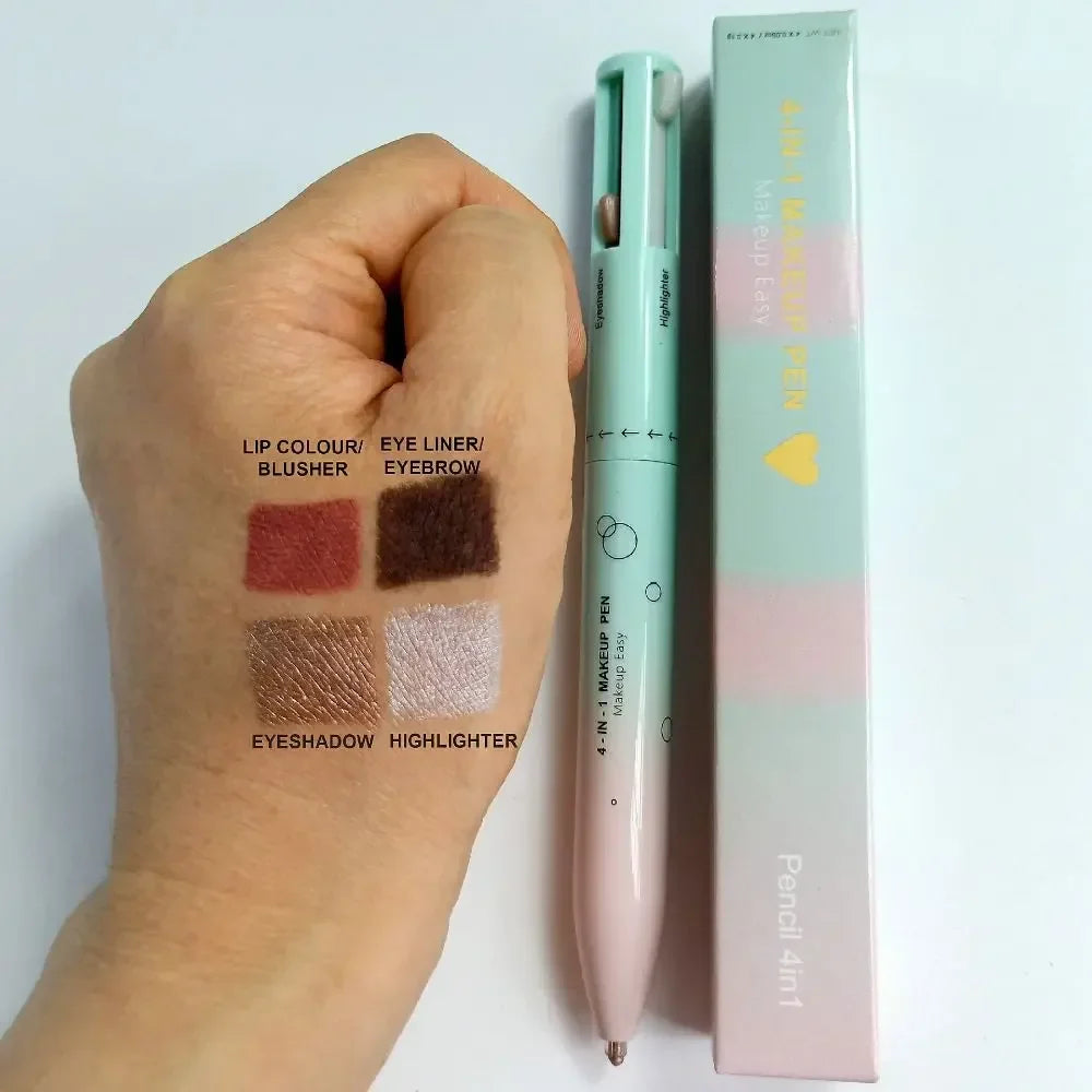 Crayon Maquillage 4-en-1 Multifonction - Eyeliner Sourcils Contour Lèvres Waterproof - SHOP VELUMIA