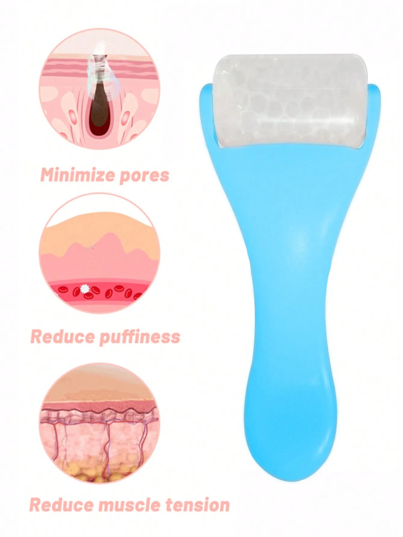 Rouleau de Massage Facial Glacé - Lifting Anti-Rides Raffermissant Visage Corps - SHOP VELUMIA