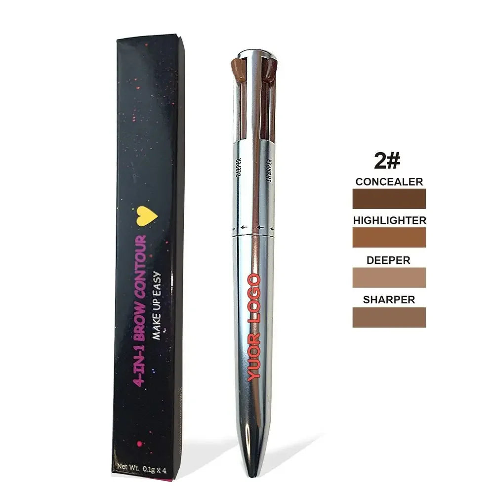 Crayon Maquillage 4-en-1 Multifonction - Eyeliner Sourcils Contour Lèvres Waterproof - SHOP VELUMIA