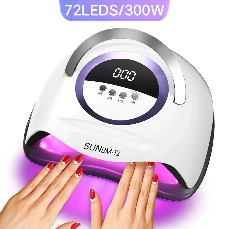 Lampe UV LED 300W pour Ongles - Séchoir Professionnel 72 LEDs avec Minuteur Intelligent - SHOP VELUMIA
