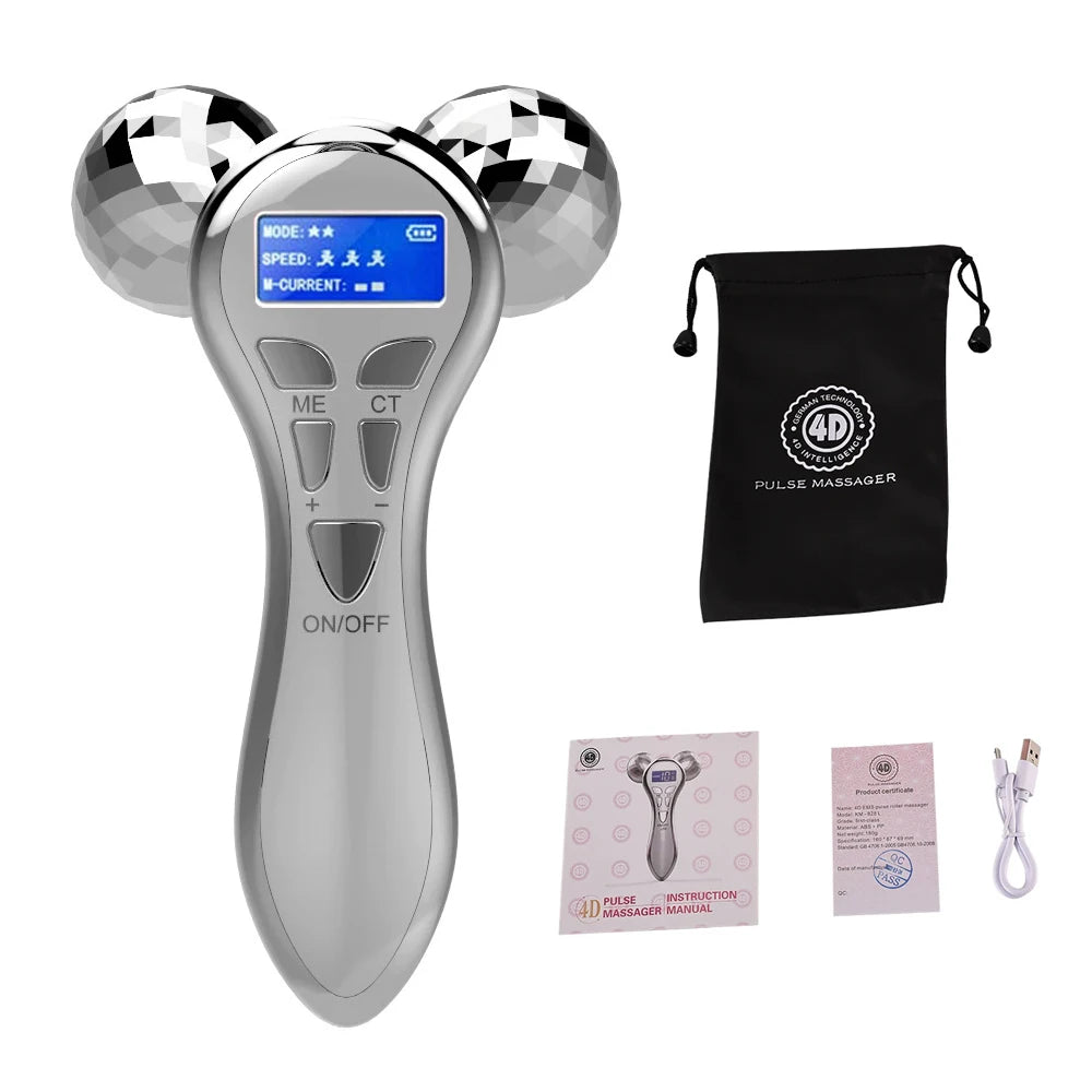 Masseur Facial 4D EMS – Microcourants & Lifting Velumia
