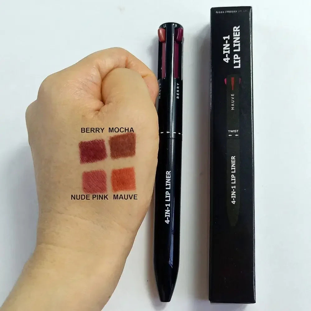 Crayon Maquillage 4-en-1 Multifonction - Eyeliner Sourcils Contour Lèvres Waterproof - SHOP VELUMIA