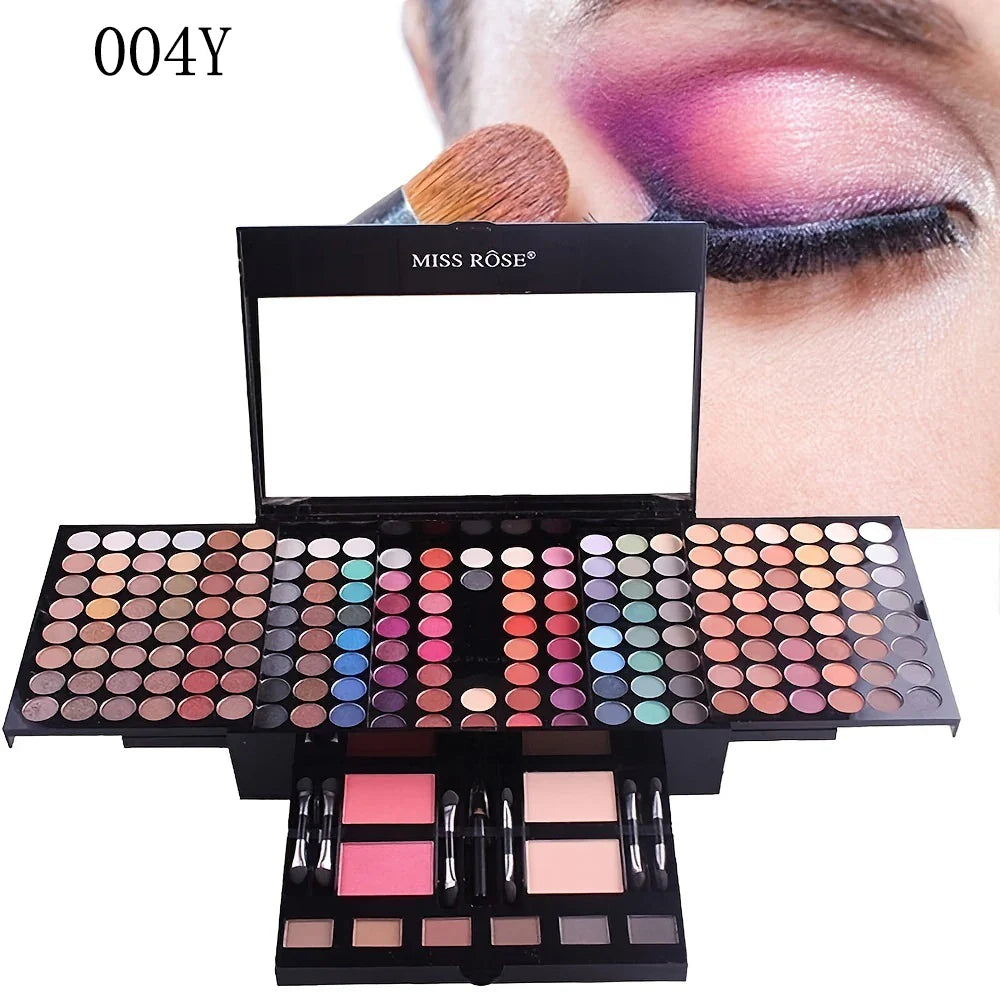 Palette Maquillage 180 Couleurs - Coffret Complet Fard à Paupières, Blush et Poudre avec Pinceaux - SHOP VELUMIA