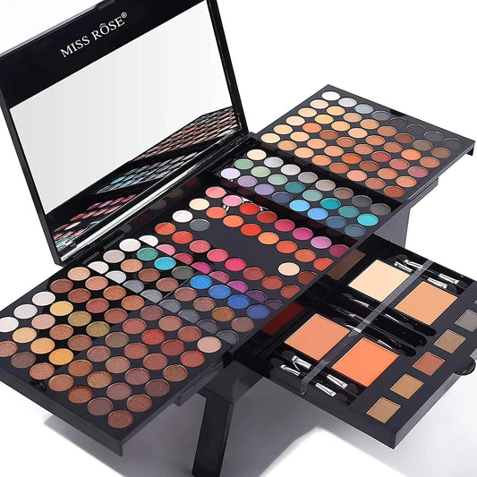 Palette Maquillage 180 Couleurs - Coffret Complet Fard à Paupières, Blush et Poudre avec Pinceaux - SHOP VELUMIA